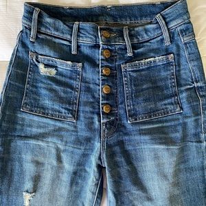 MOTHER vintage style boot cut super high rise jean
